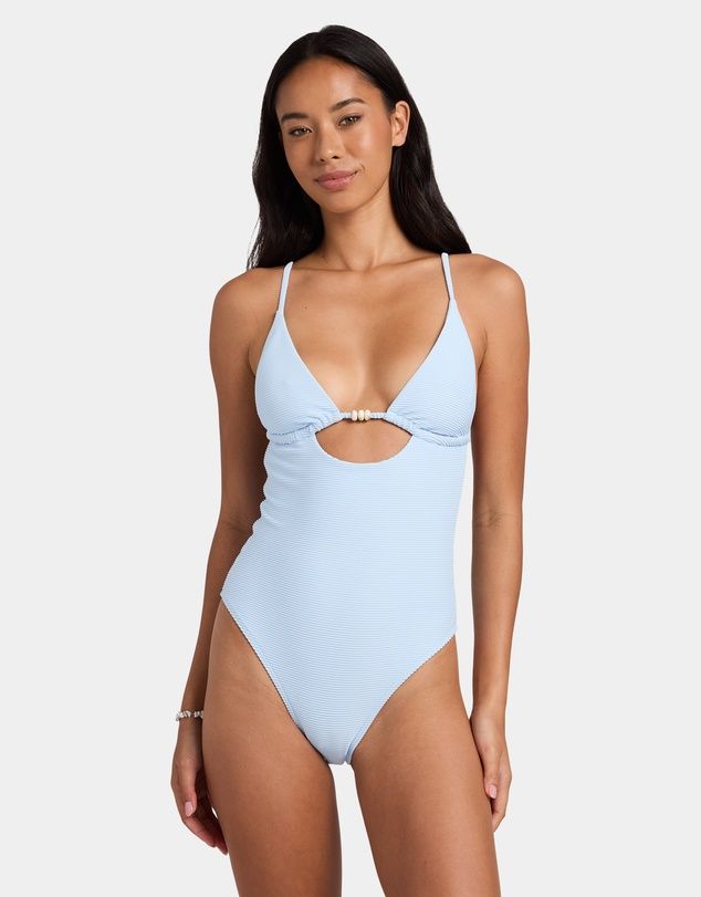 BILLABONG WOMENS TANLINES REMI 1PC SWIMSUIT - COOL BLUE