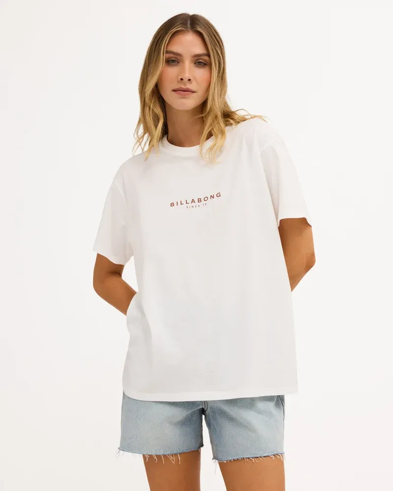 BILLABONG WOMENS PACIFIC TEE - SALT CRYSTAL