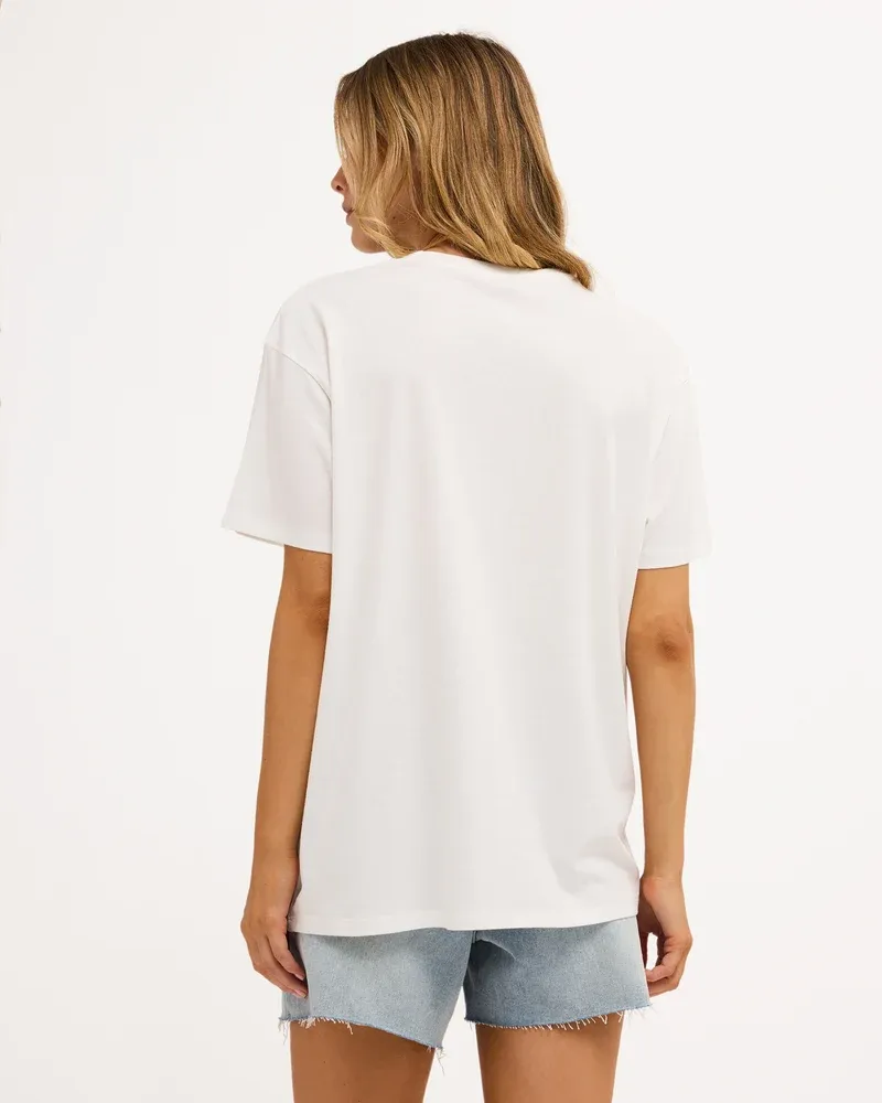 BILLABONG WOMENS PACIFIC TEE - SALT CRYSTAL