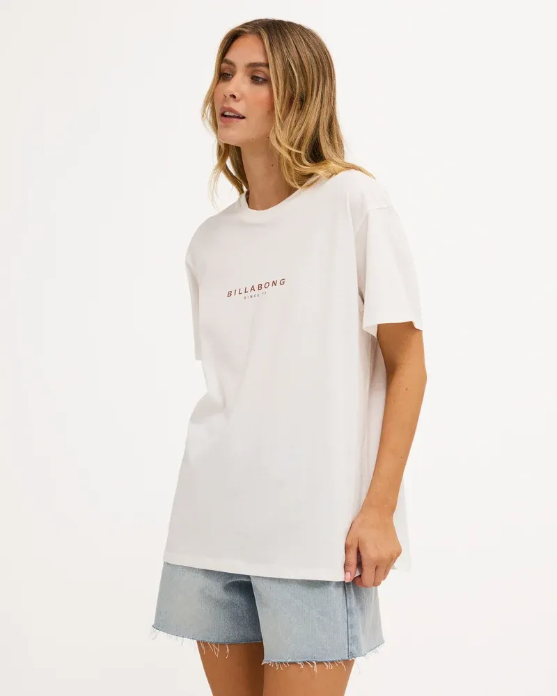 BILLABONG WOMENS PACIFIC TEE - SALT CRYSTAL