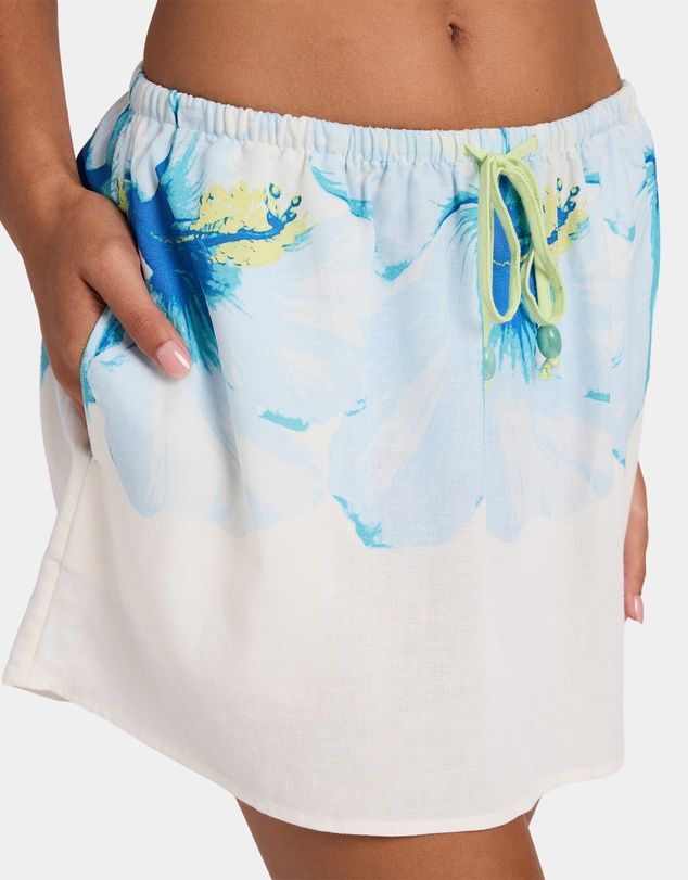 BILLABONG WOMENS SUNSOFT BLOOM SKIRT - SALT CRYSTAL 1