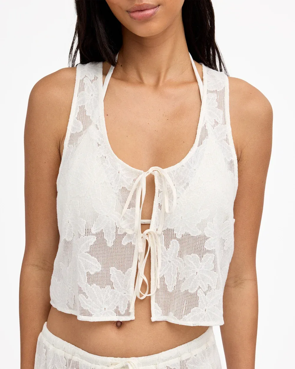 BILLABONG WOMENS SALT CRYSTAL BLOOM TOP - SALT CRYSTAL