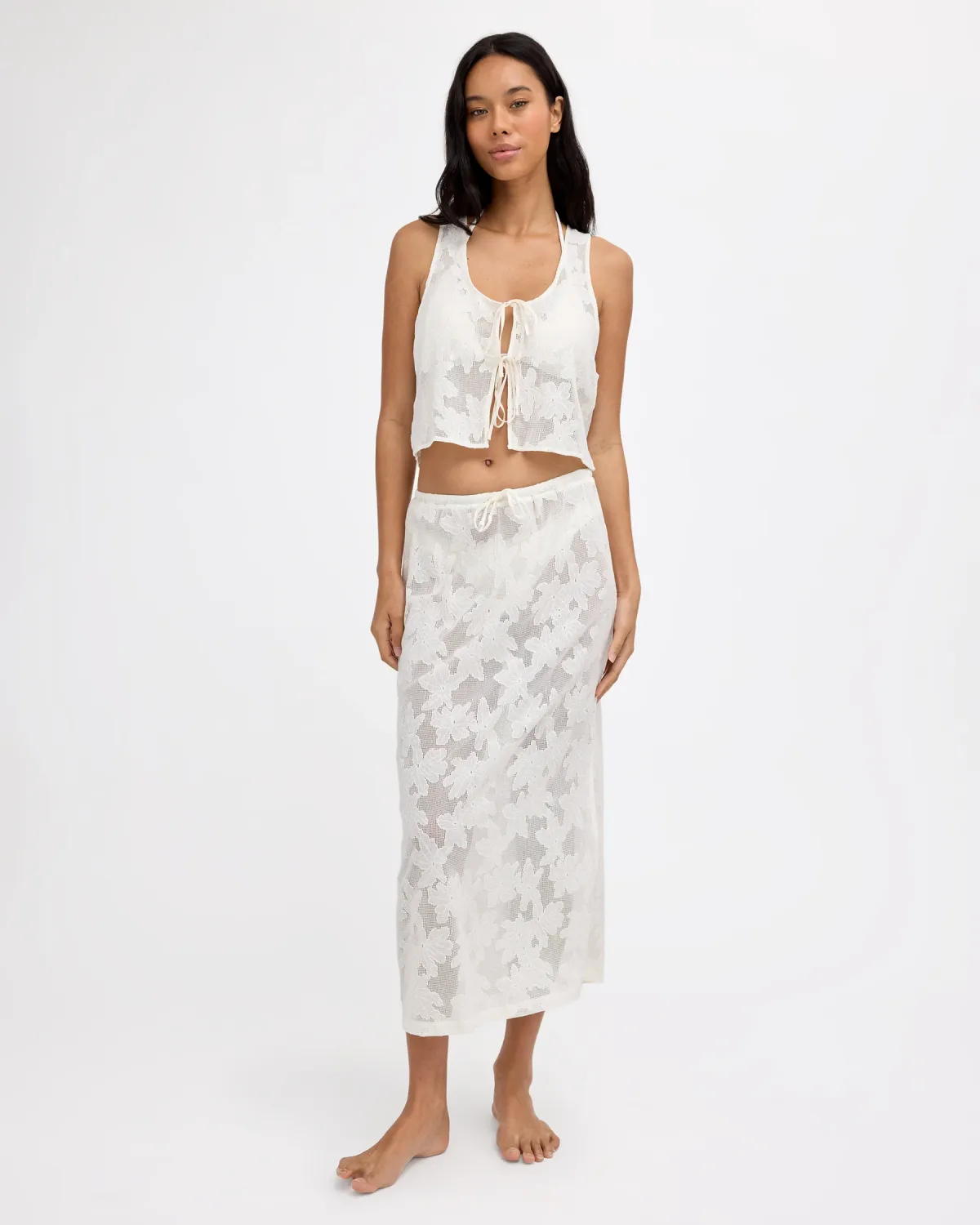 BILLABONG WOMENS SALT CRYSTAL BLOOM TOP - SALT CRYSTAL