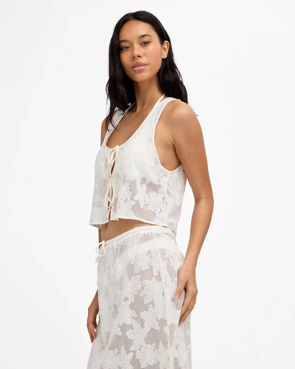 BILLABONG WOMENS SALT CRYSTAL BLOOM TOP - SALT CRYSTAL