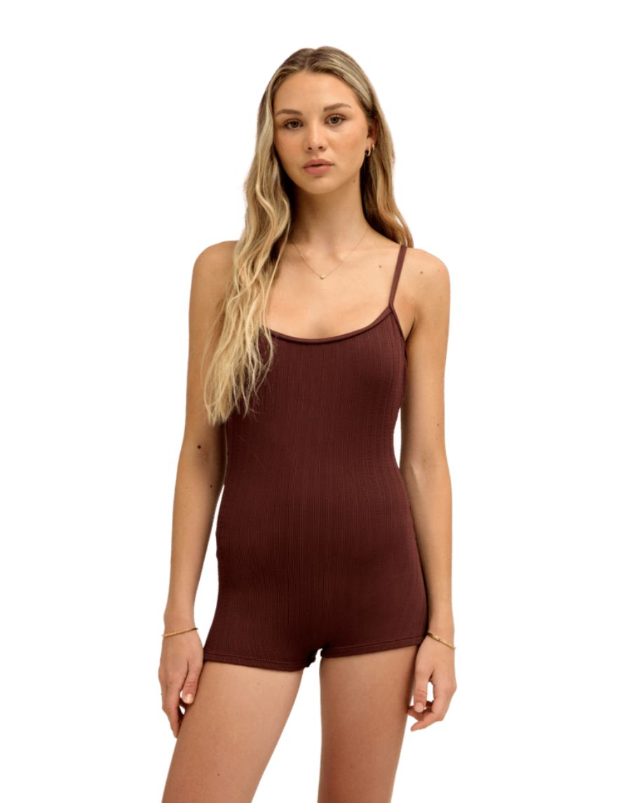 ROXY WOMENS ROXY LOVE BOYLEG ONEPIECE SWIM - JAVA