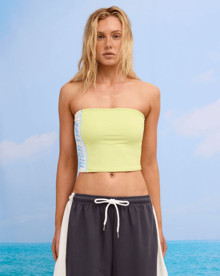 ROXY WOMENS HIGH TIDE TUBE TOP - LIME