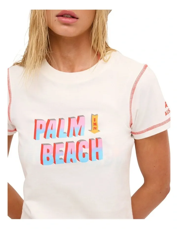 ROXY WOMENS GC FITTED TEE - EGRET