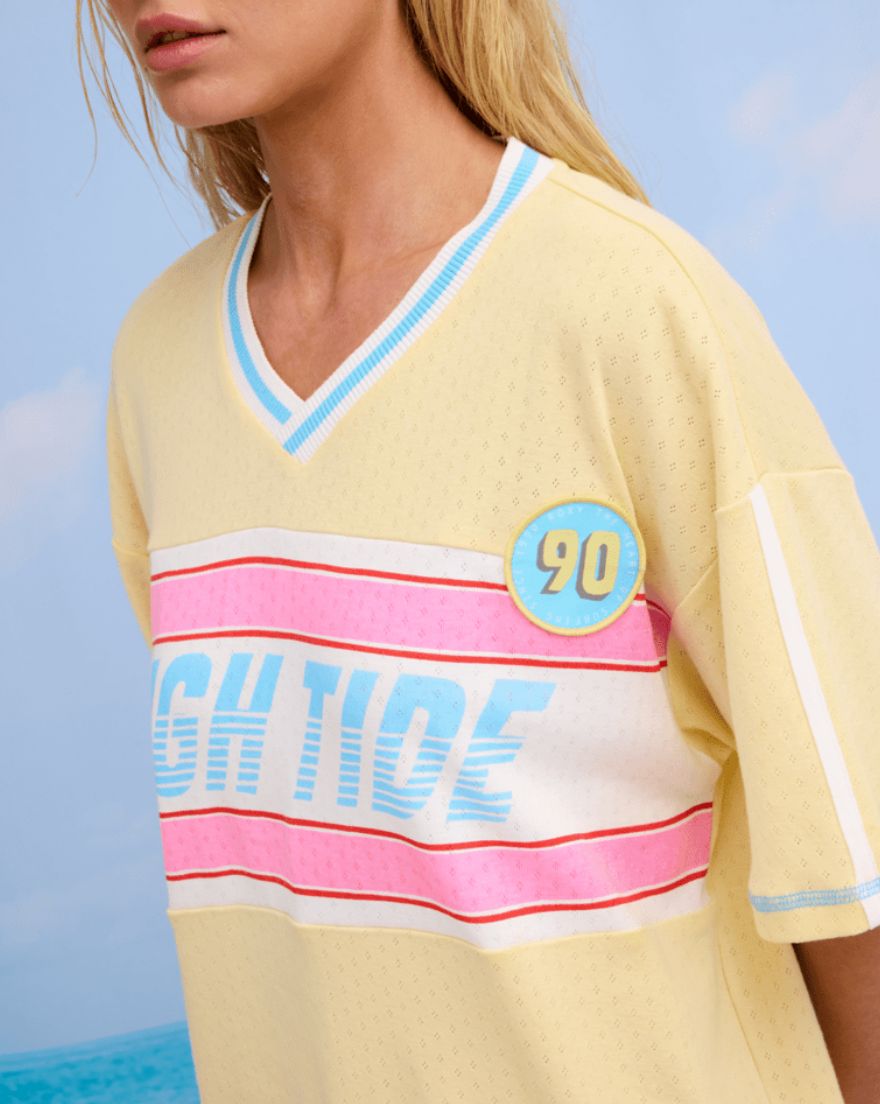 ROXY WOMENS HIGH TIDE SS TEE - LEMON DROP
