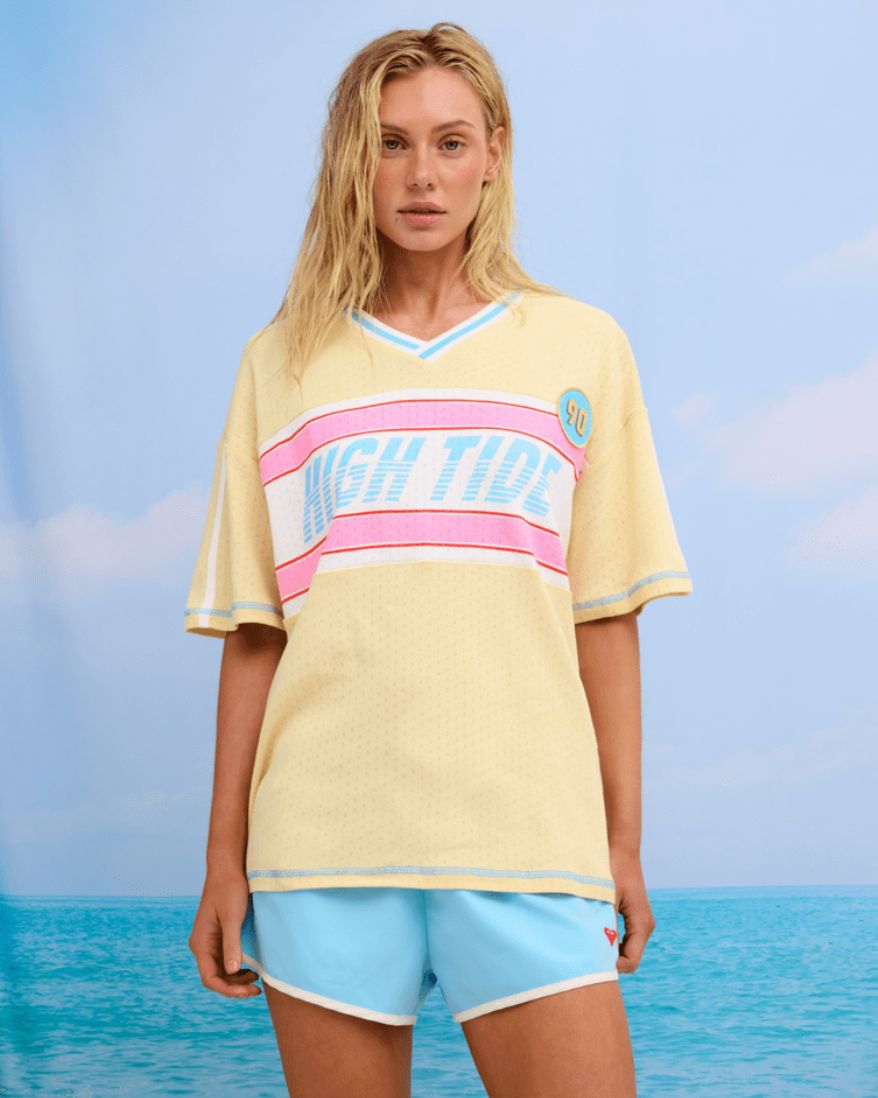 ROXY WOMENS HIGH TIDE SS TEE - LEMON DROP