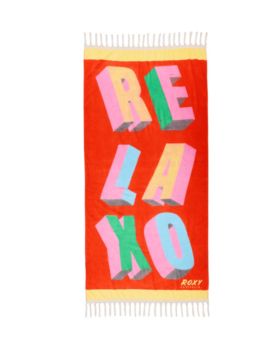 ROXY WOMENS RELAXO TOWEL - RIO RED