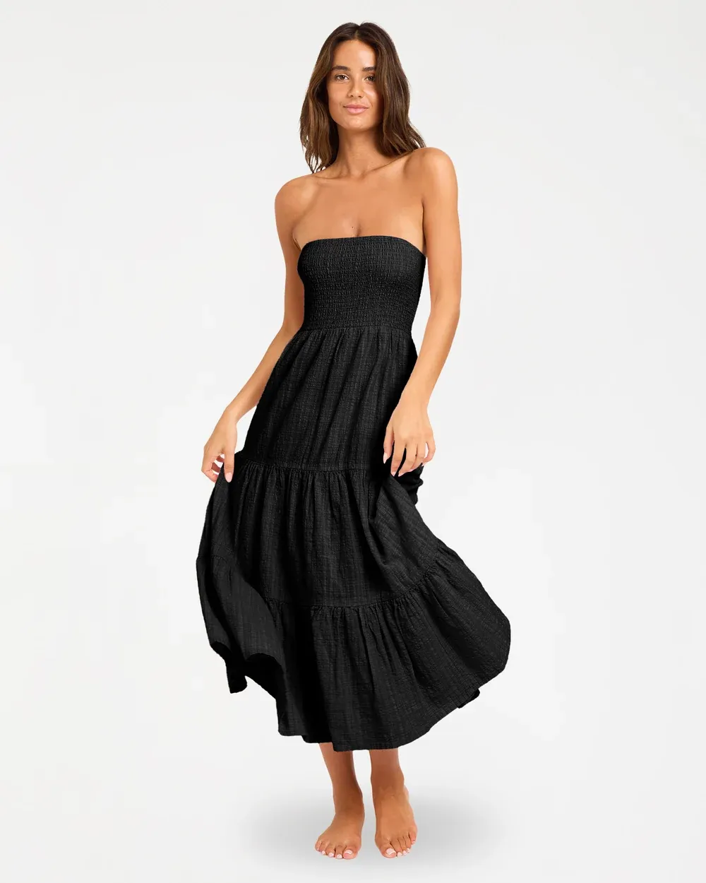 ROXY WOMENS BABY MINE MAXI DRESS - BLACK