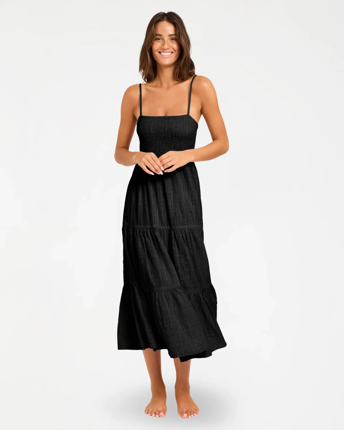 ROXY WOMENS BABY MINE MAXI DRESS - BLACK
