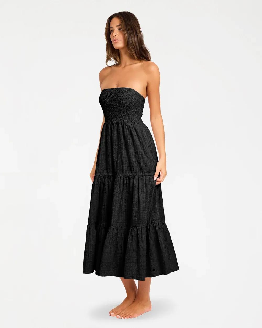 ROXY WOMENS BABY MINE MAXI DRESS - BLACK