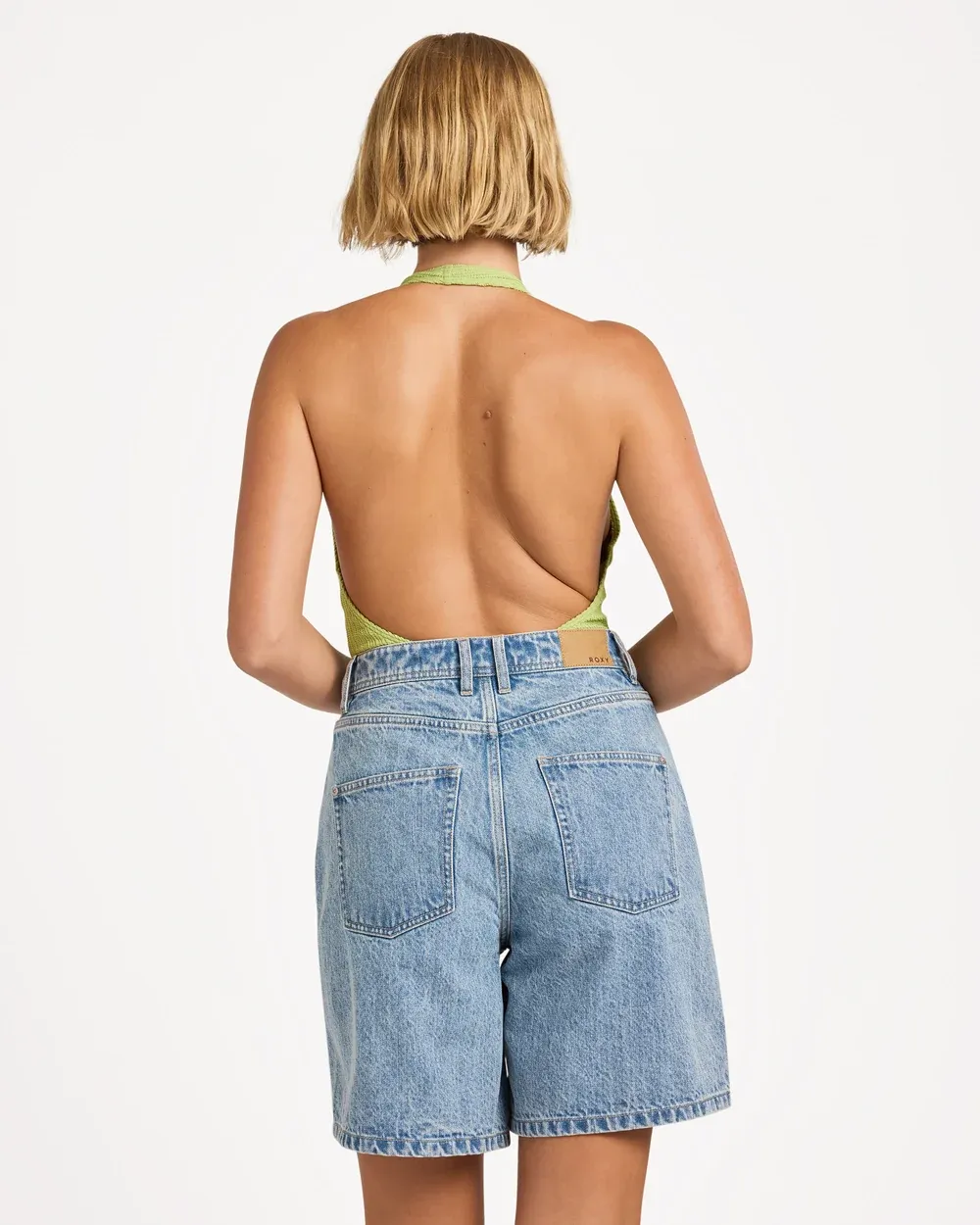 ROXY WOMENS BREEZE BAY DENIM SHORT - BLUE FADE