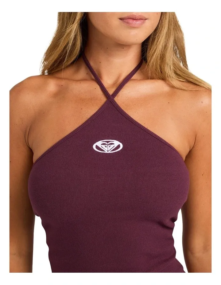 ROXY WOMENS BETTY HALTER TOP - CHERRY WINE