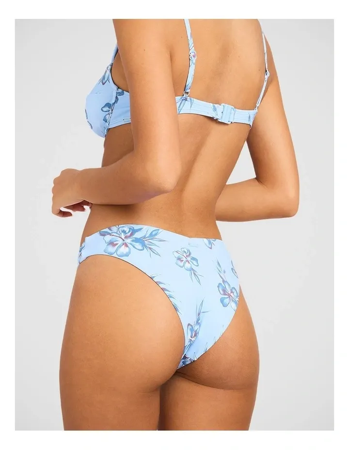 ROXY WOMENS LOLANI MOD HIGH LEG SWIM PANT - PLACID BLUE