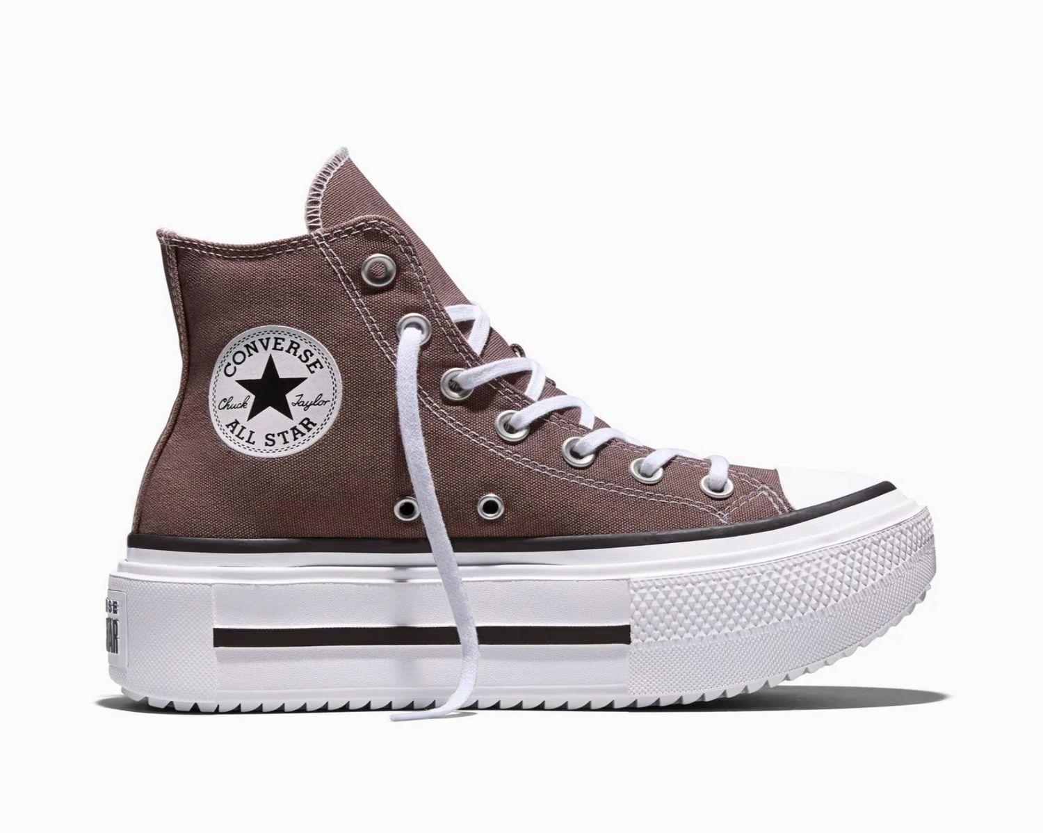 CONVERSE UNISEX CT LIFT DOUBLE STACK HI - POT HOLE PLUM / WHITE / BLACK