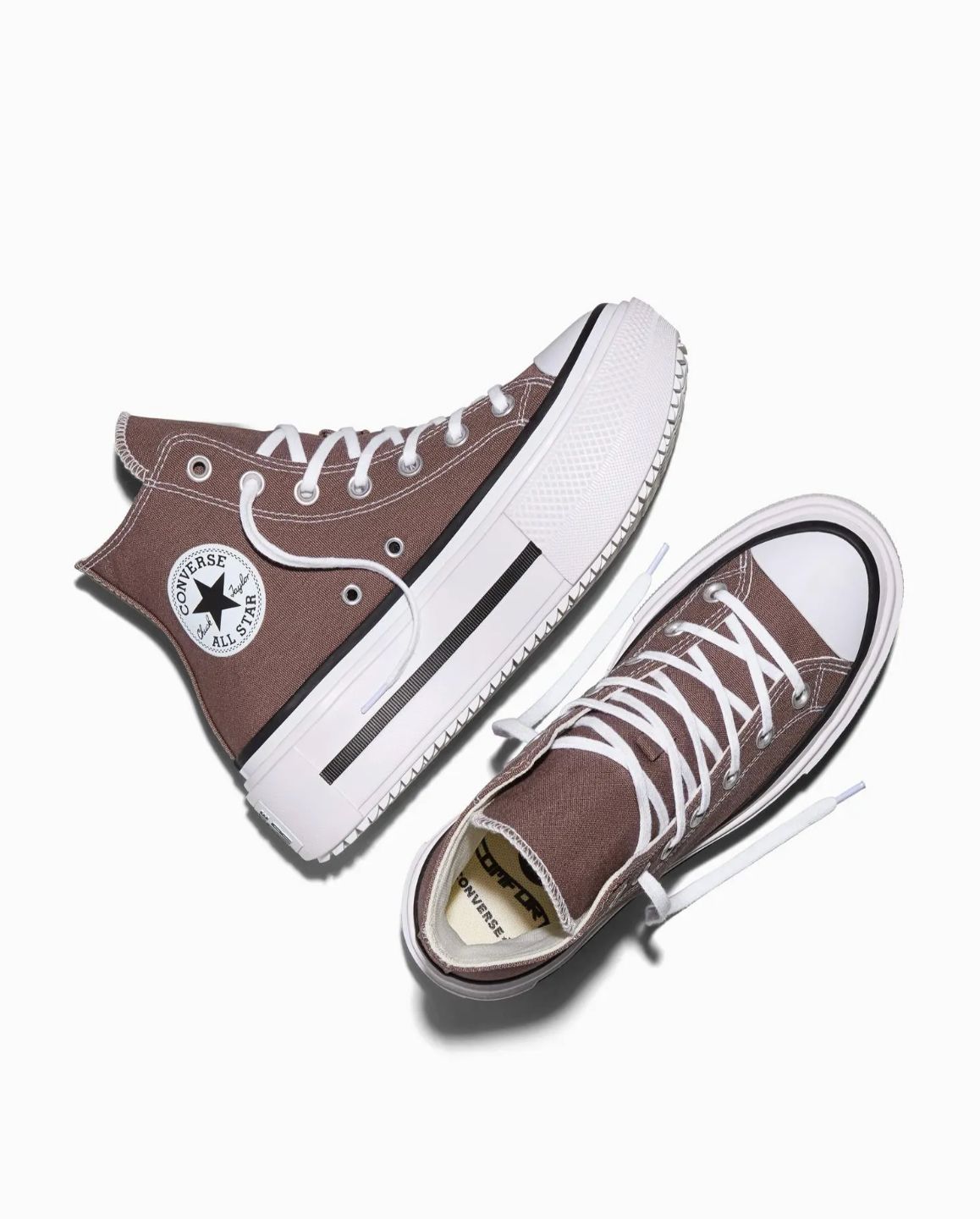 CONVERSE UNISEX CT LIFT DOUBLE STACK HI - POT HOLE PLUM / WHITE / BLACK