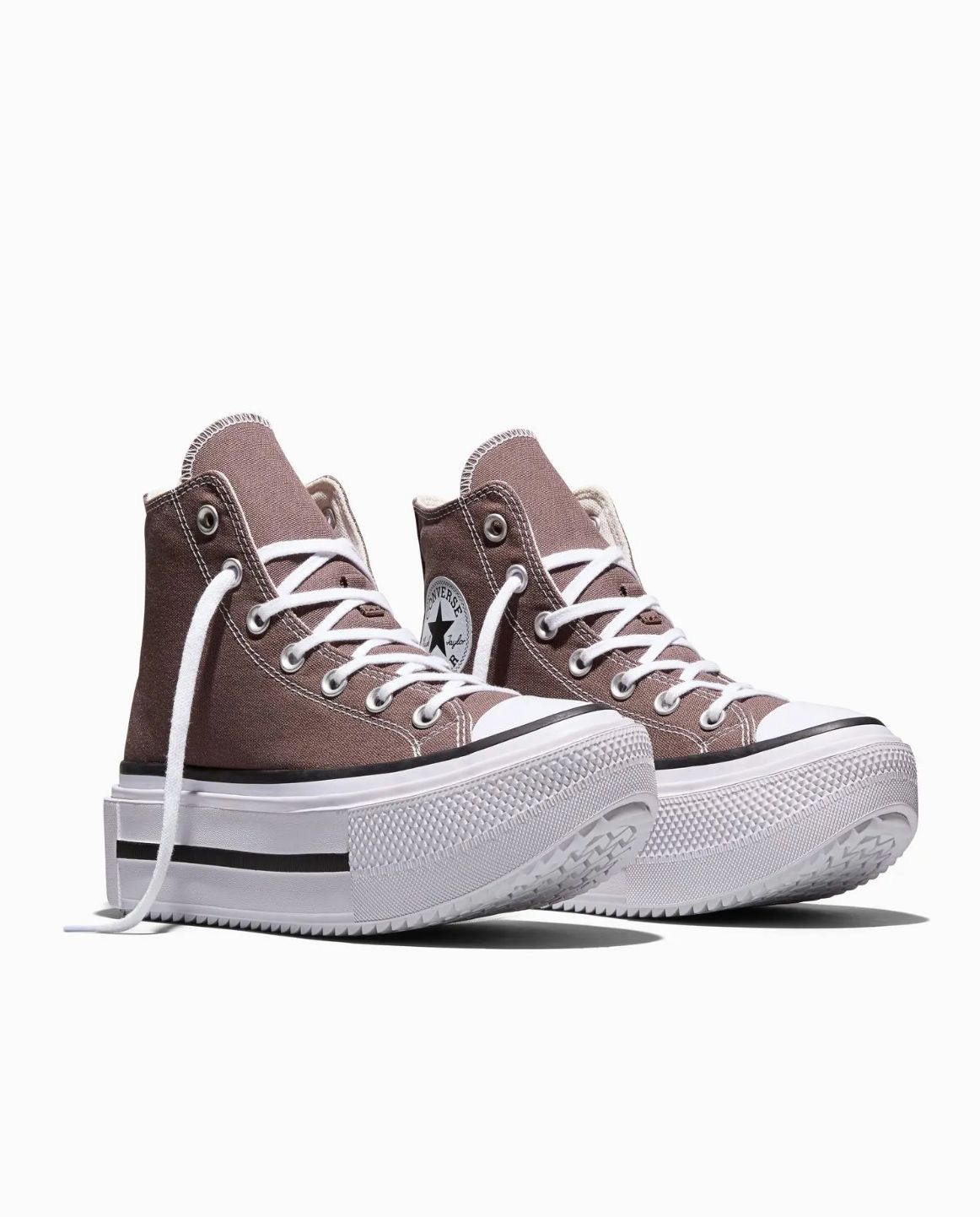 CONVERSE UNISEX CT LIFT DOUBLE STACK HI - POT HOLE PLUM / WHITE / BLACK