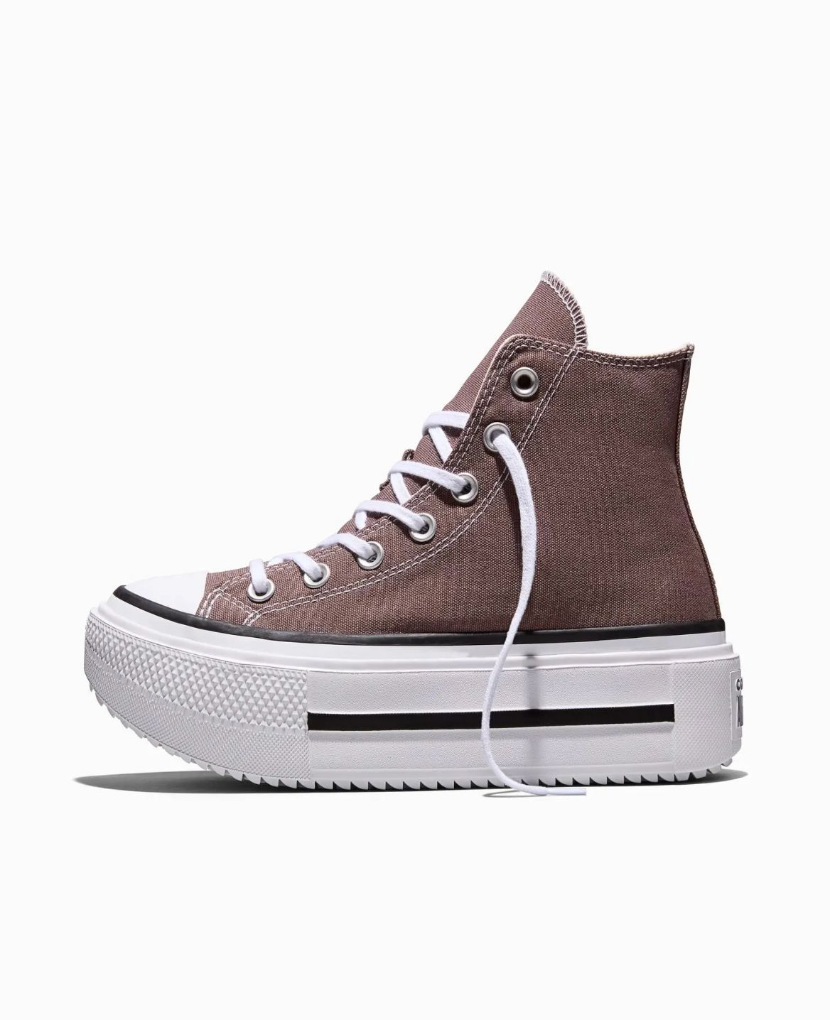 CONVERSE UNISEX CT LIFT DOUBLE STACK HI - POT HOLE PLUM / WHITE / BLACK
