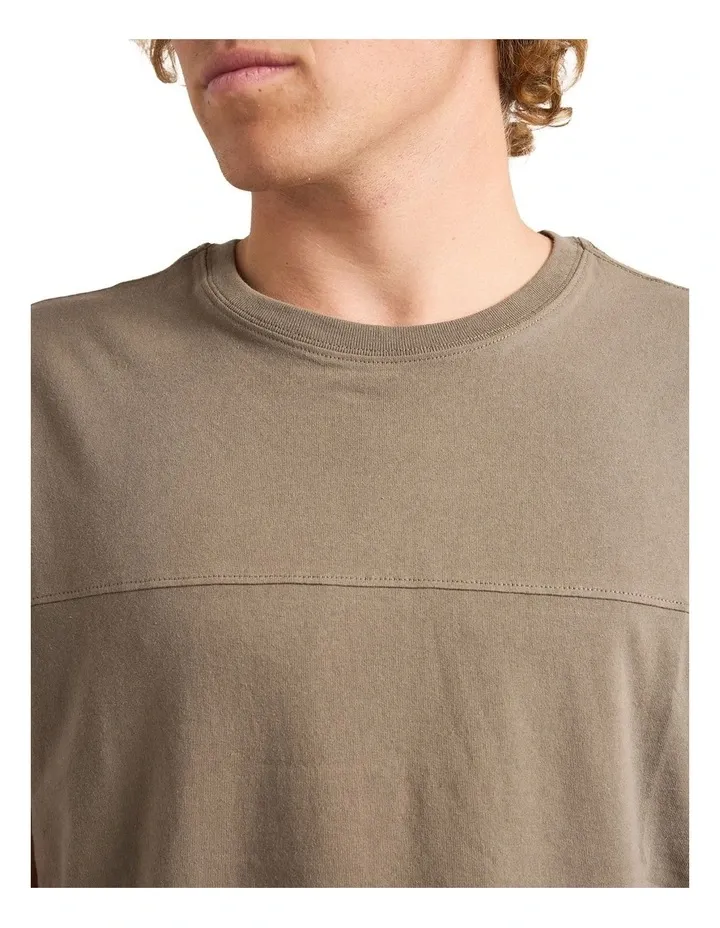 RVCA MENS DAYSHIFT WORKSHOP SS TEE - MUSHROOM