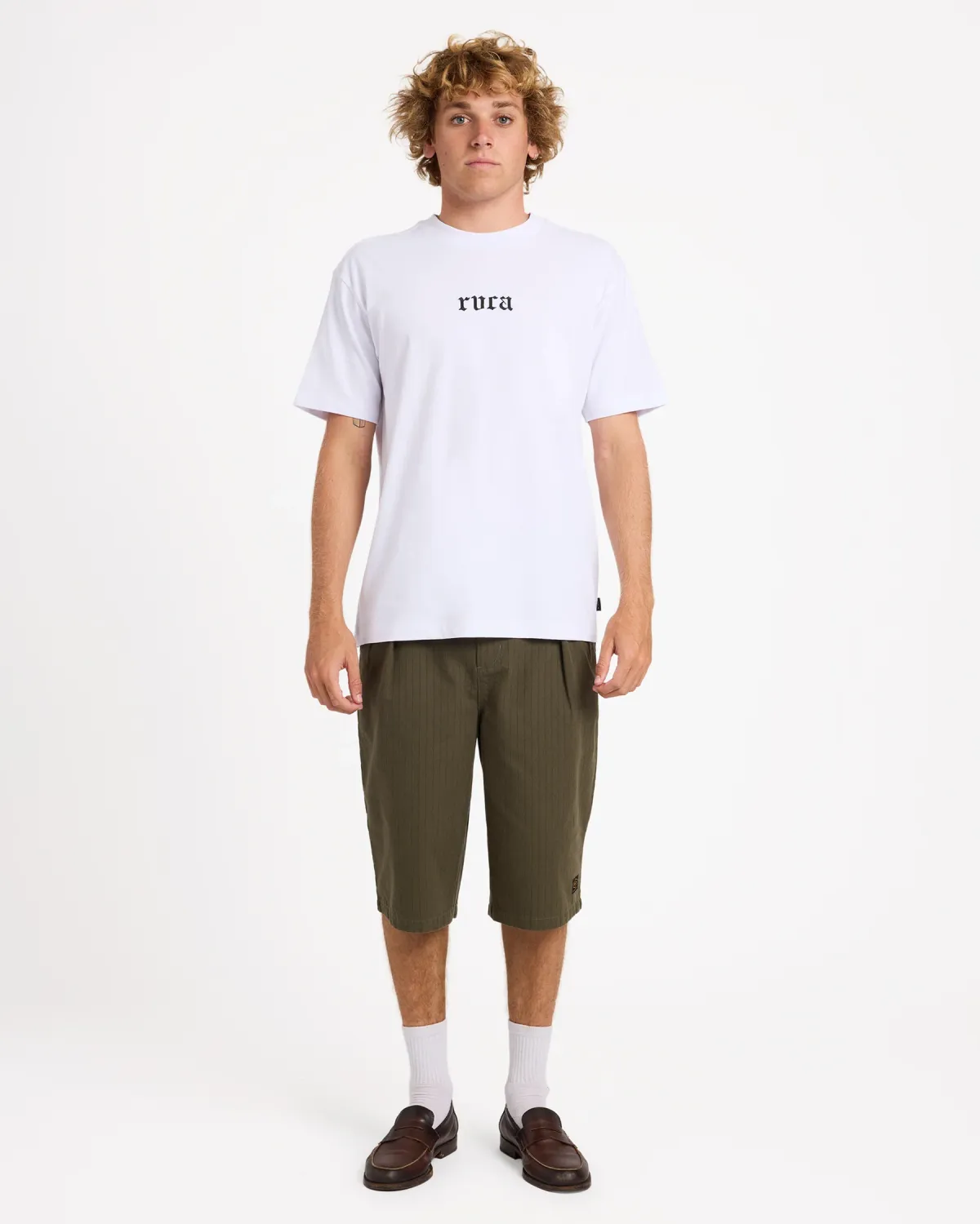 RVCA MENS OLD RVCA SS TEE - WHITE