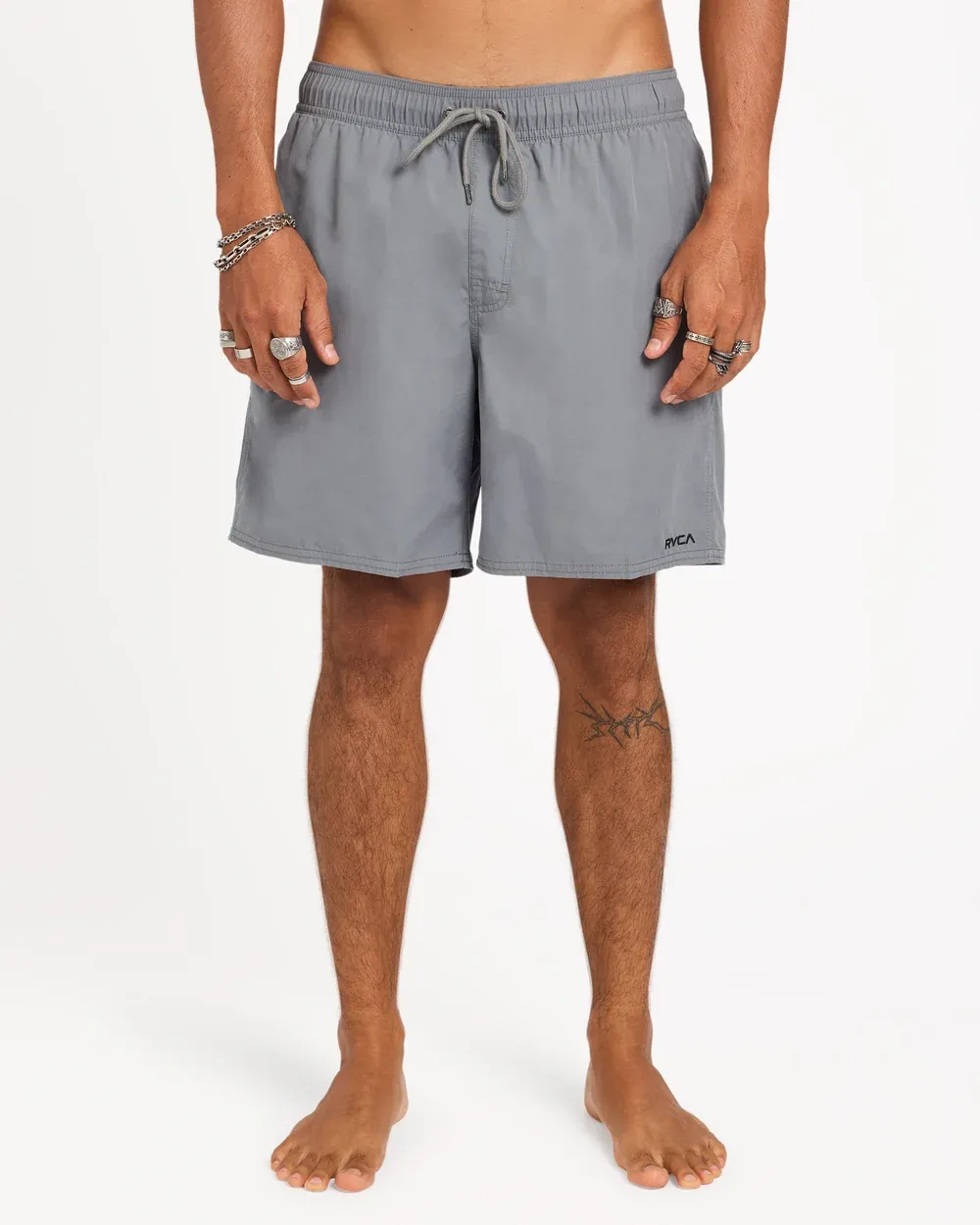 RVCA MENS OPPOSITES ELASTIC SHORT - SMOKE