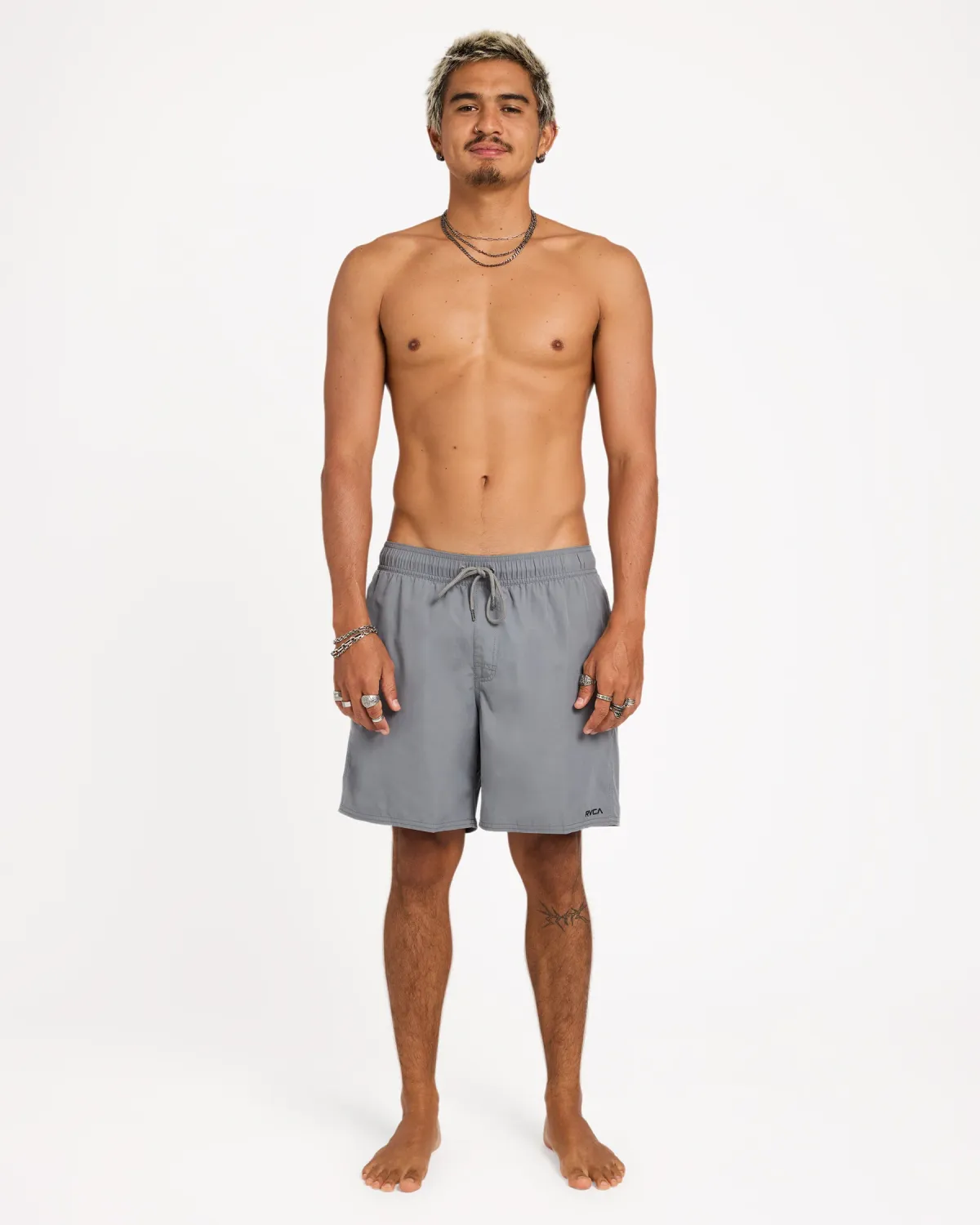 RVCA MENS OPPOSITES ELASTIC SHORT - SMOKE