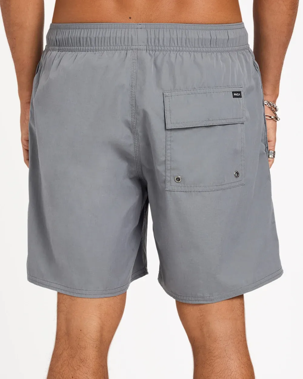 RVCA MENS OPPOSITES ELASTIC SHORT - SMOKE