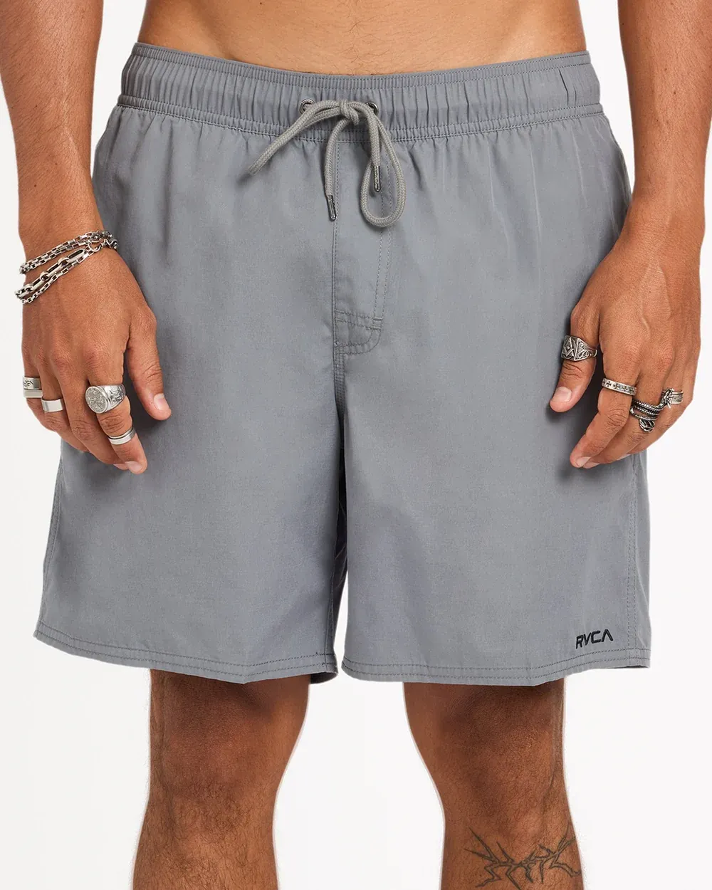RVCA MENS OPPOSITES ELASTIC SHORT - SMOKE