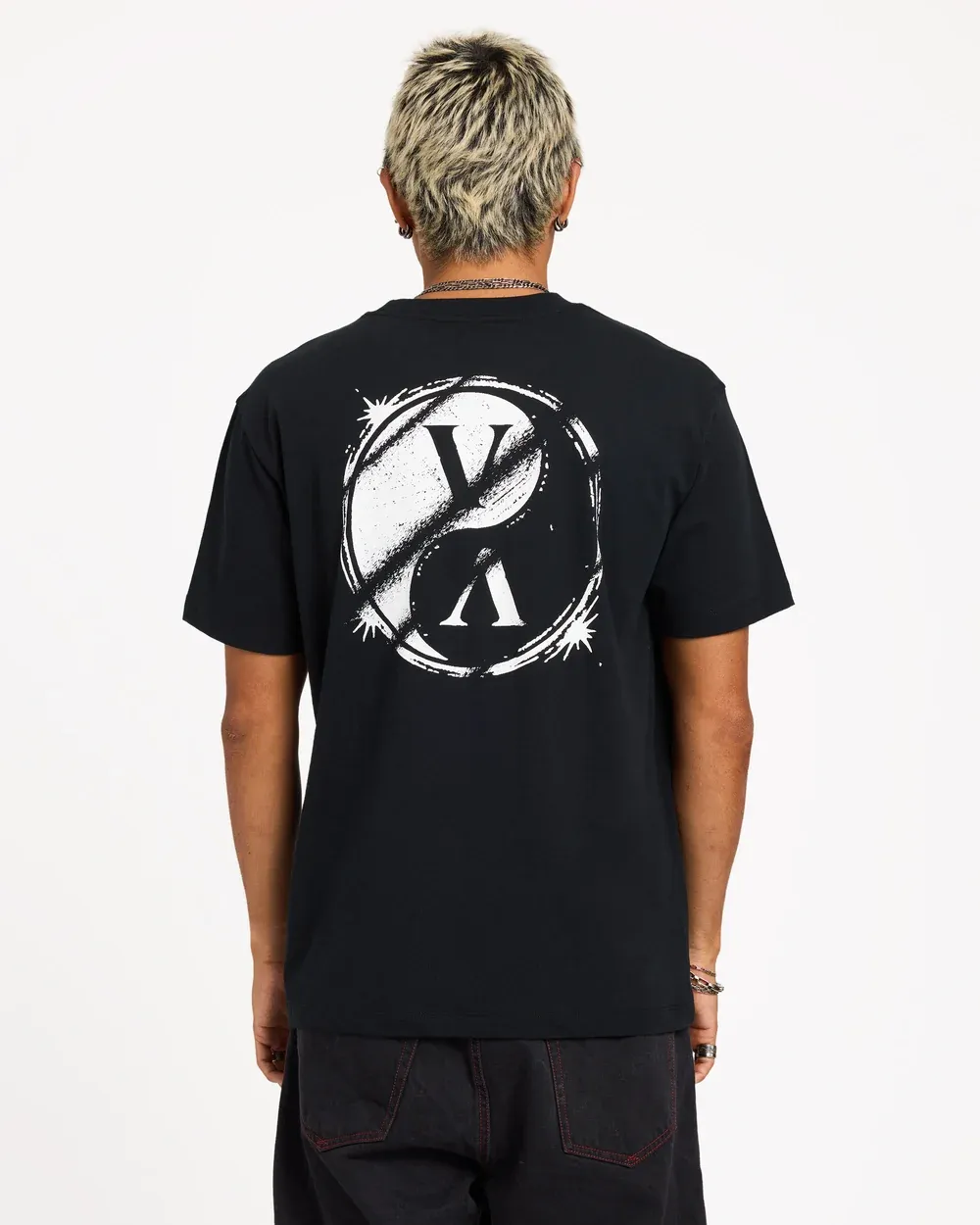 RVCA MENS VA FORCES SS TEE - RVCA BLACK
