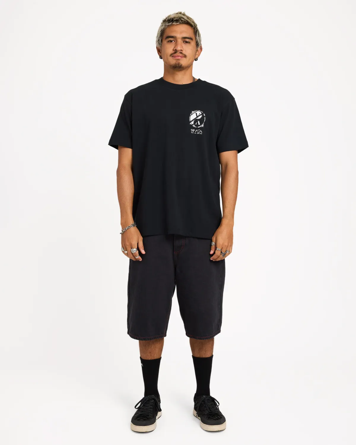 RVCA MENS VA FORCES SS TEE - RVCA BLACK