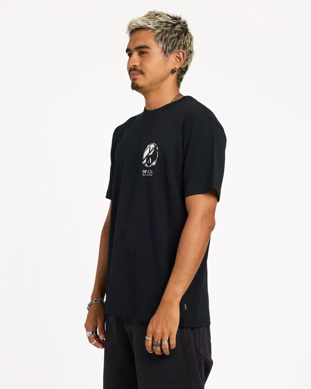 RVCA MENS VA FORCES SS TEE - RVCA BLACK