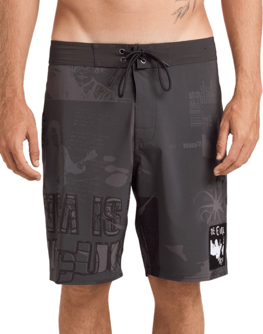 RVCA MENS THE CURE TRUNK BOARDSHORT - BLACK