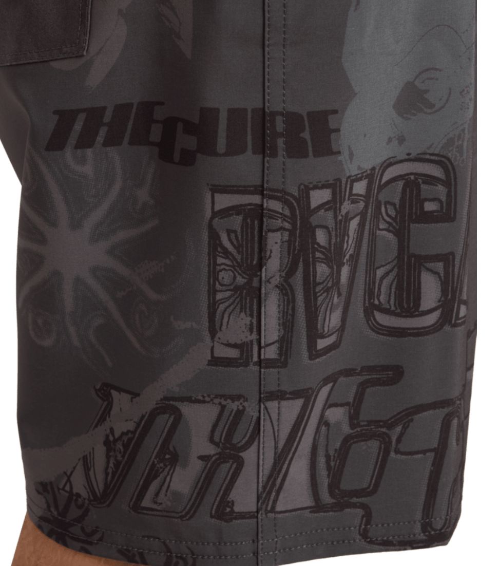 RVCA MENS THE CURE TRUNK BOARDSHORT - BLACK