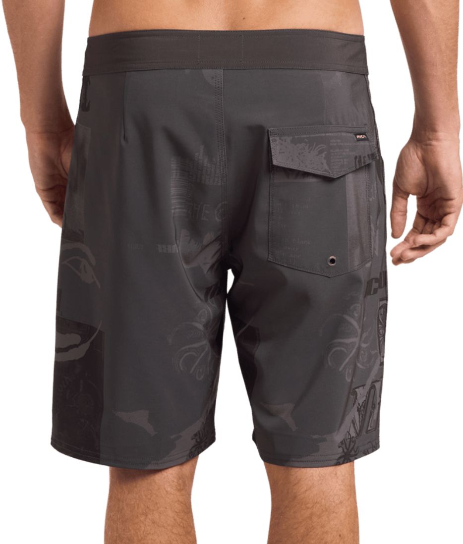 RVCA MENS THE CURE TRUNK BOARDSHORT - BLACK