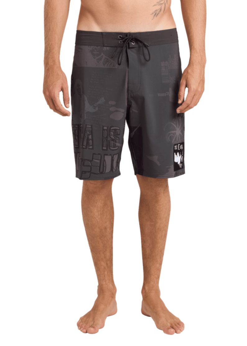 RVCA MENS THE CURE TRUNK BOARDSHORT - BLACK