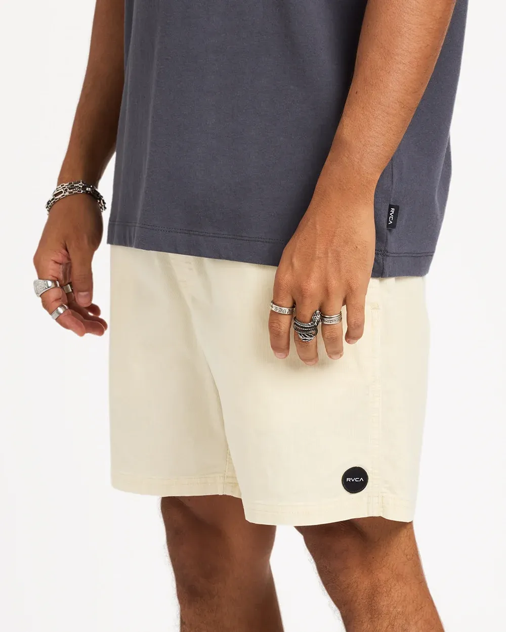 RVCA MENS ESCAPE ELASTIC CORD SHORT II - NATURAL