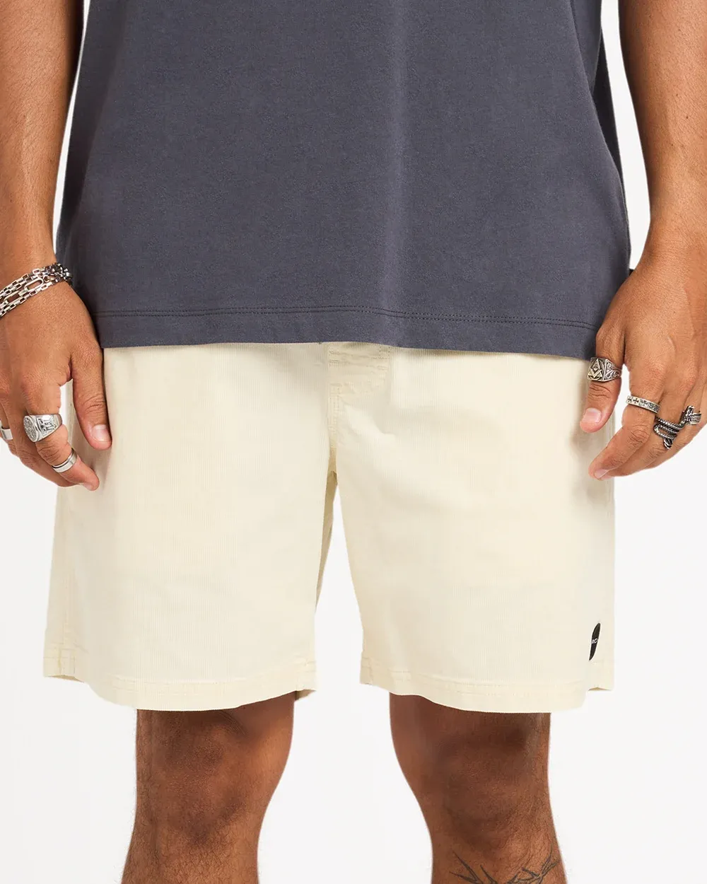 RVCA MENS ESCAPE ELASTIC CORD SHORT II - NATURAL