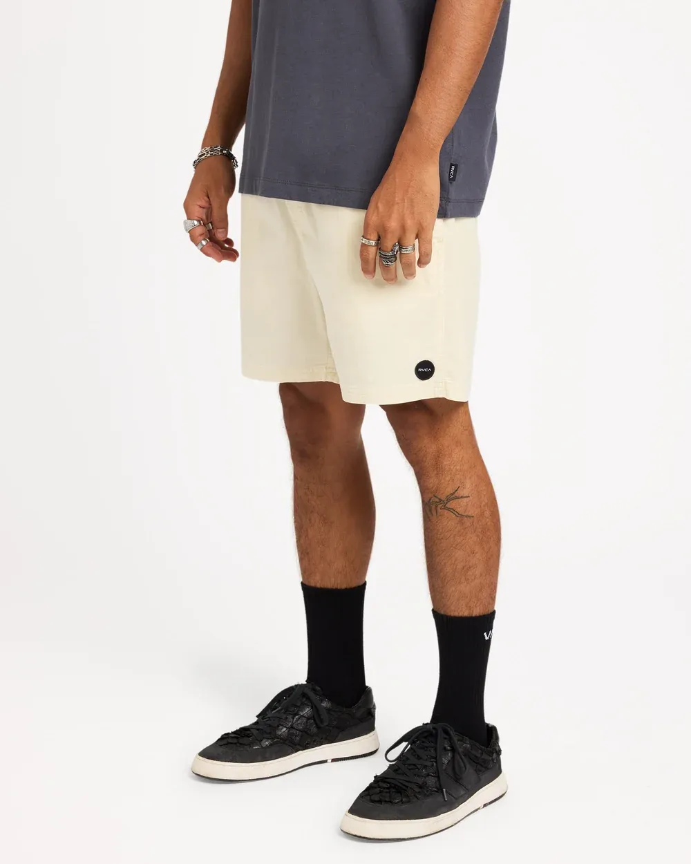 RVCA MENS ESCAPE ELASTIC CORD SHORT II - NATURAL