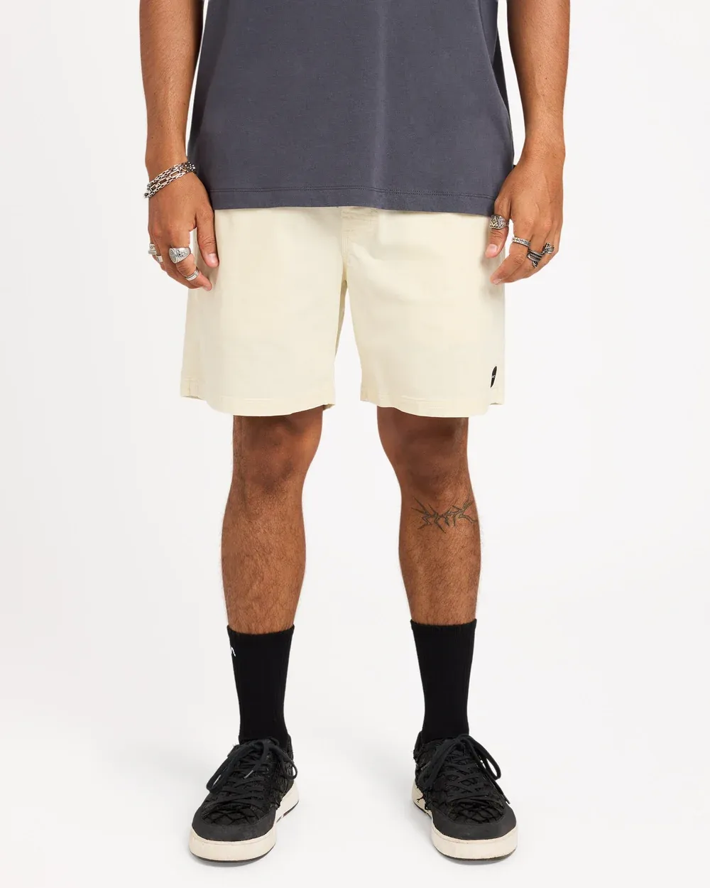 RVCA MENS ESCAPE ELASTIC CORD SHORT II - NATURAL
