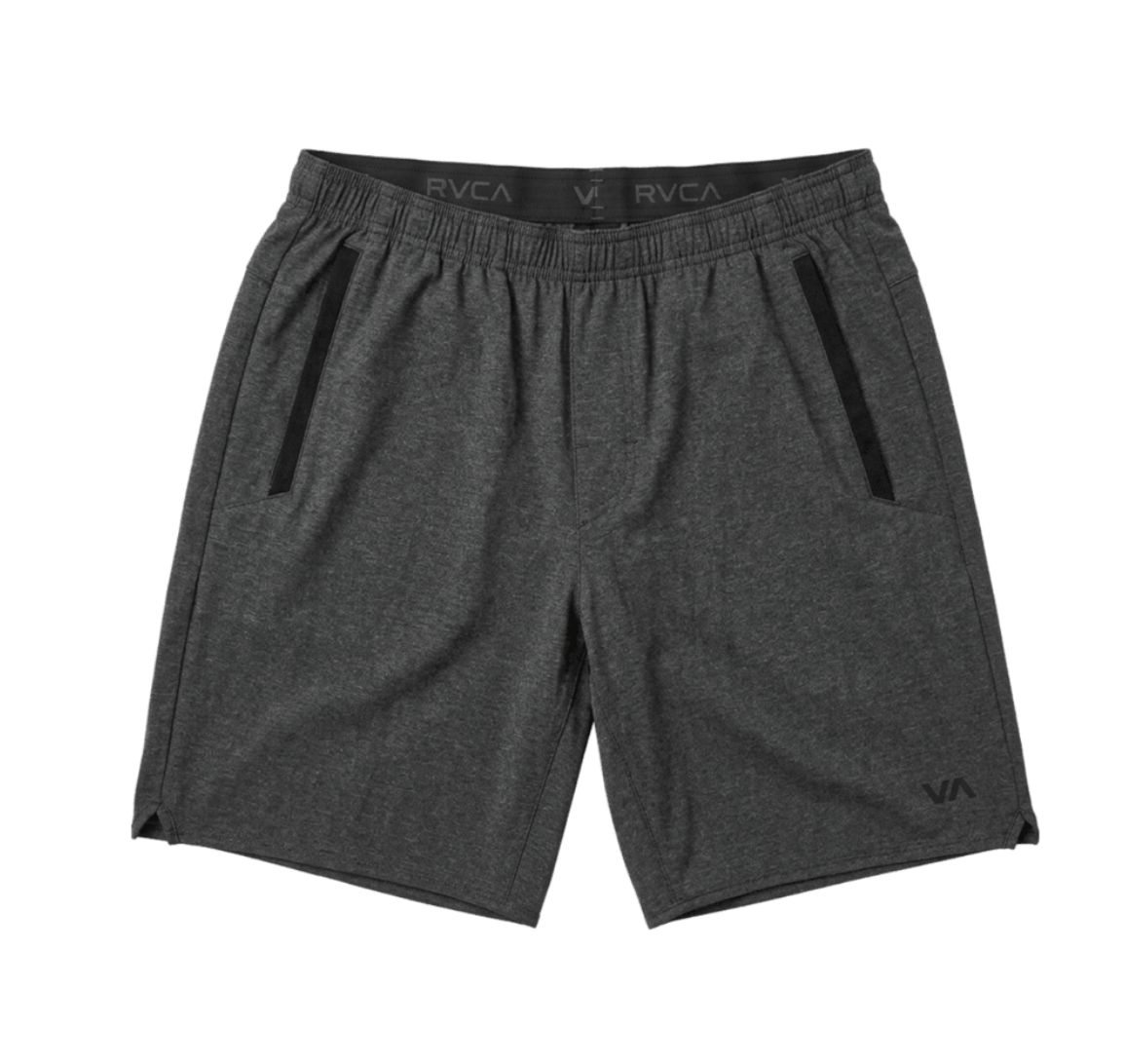RVCA MENS YOGGER STRETCH 17" SHORT - HEATHER CHARCOAL