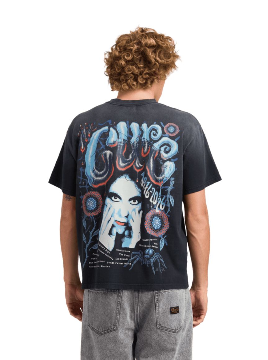 RVCA MENS THE CURE X MARTIN ANDERS SS TEE - RVCA BLACK
