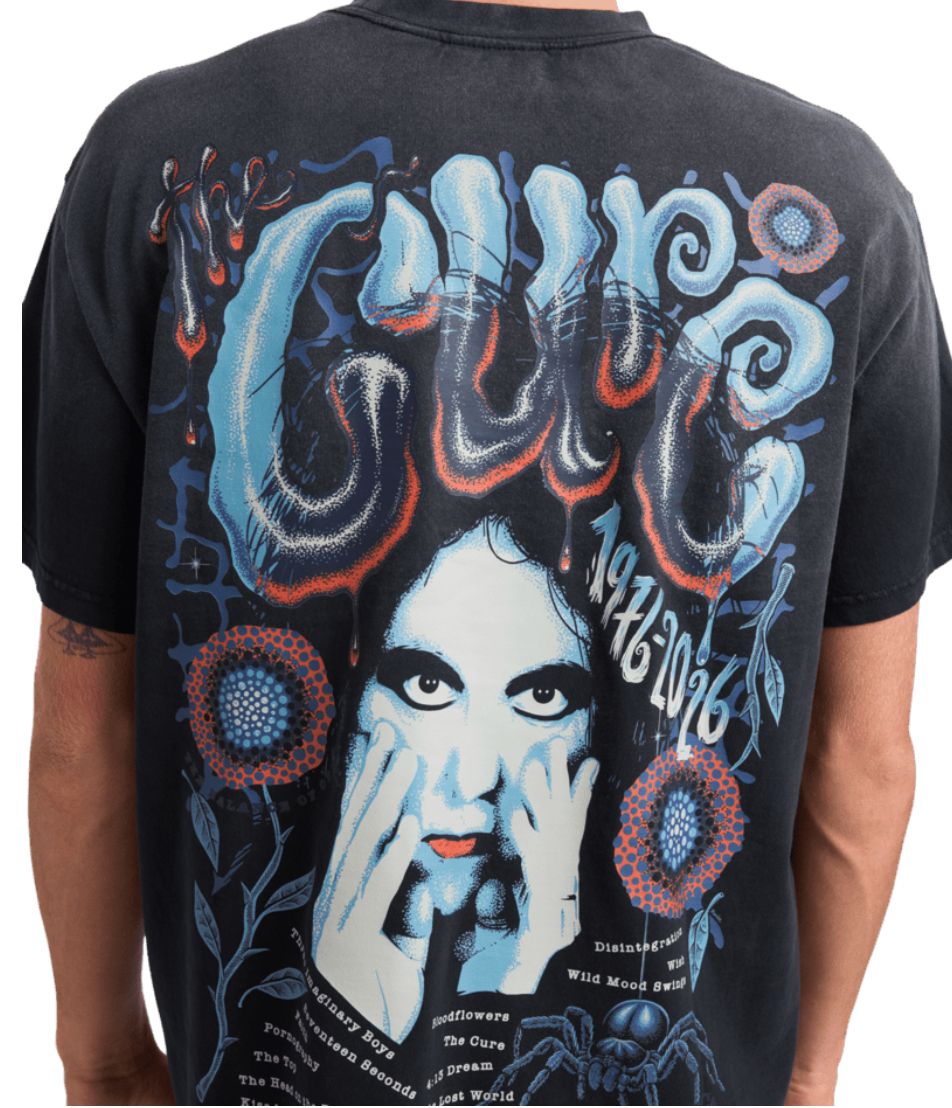 RVCA MENS THE CURE X MARTIN ANDERS SS TEE - RVCA BLACK