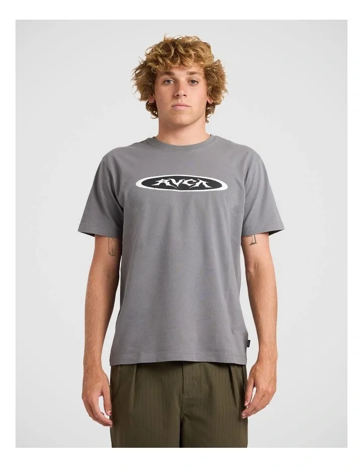 RVCA MENS GARAGE SS TEE - SMOKE