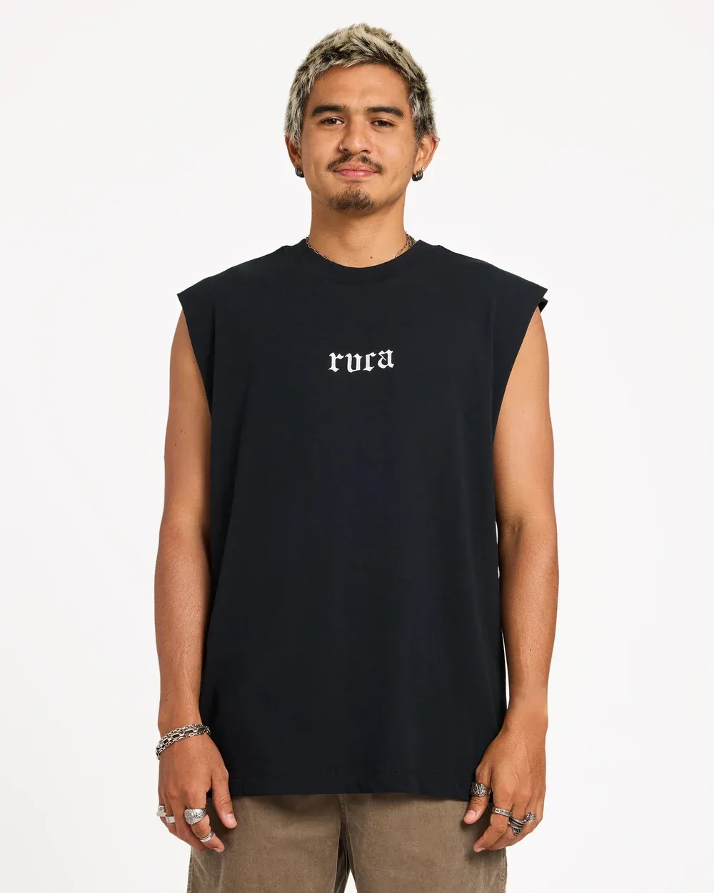 RVCA MENS OLD RVCA MUSCLE - RVCA BLACK