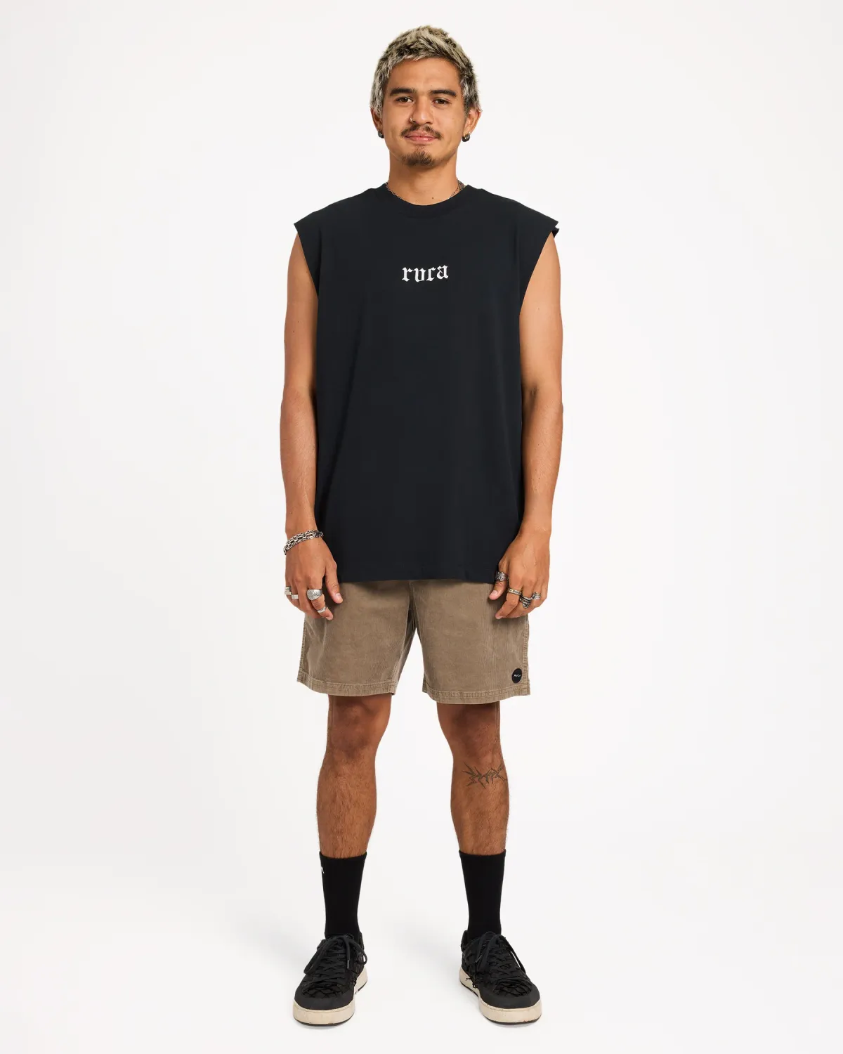 RVCA MENS OLD RVCA MUSCLE - RVCA BLACK