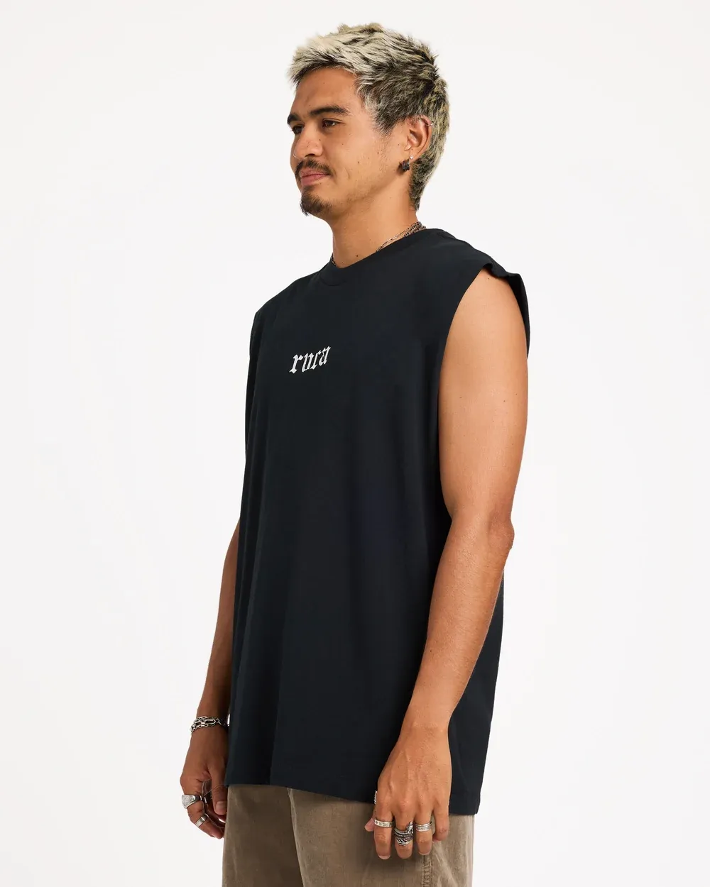 RVCA MENS OLD RVCA MUSCLE - RVCA BLACK