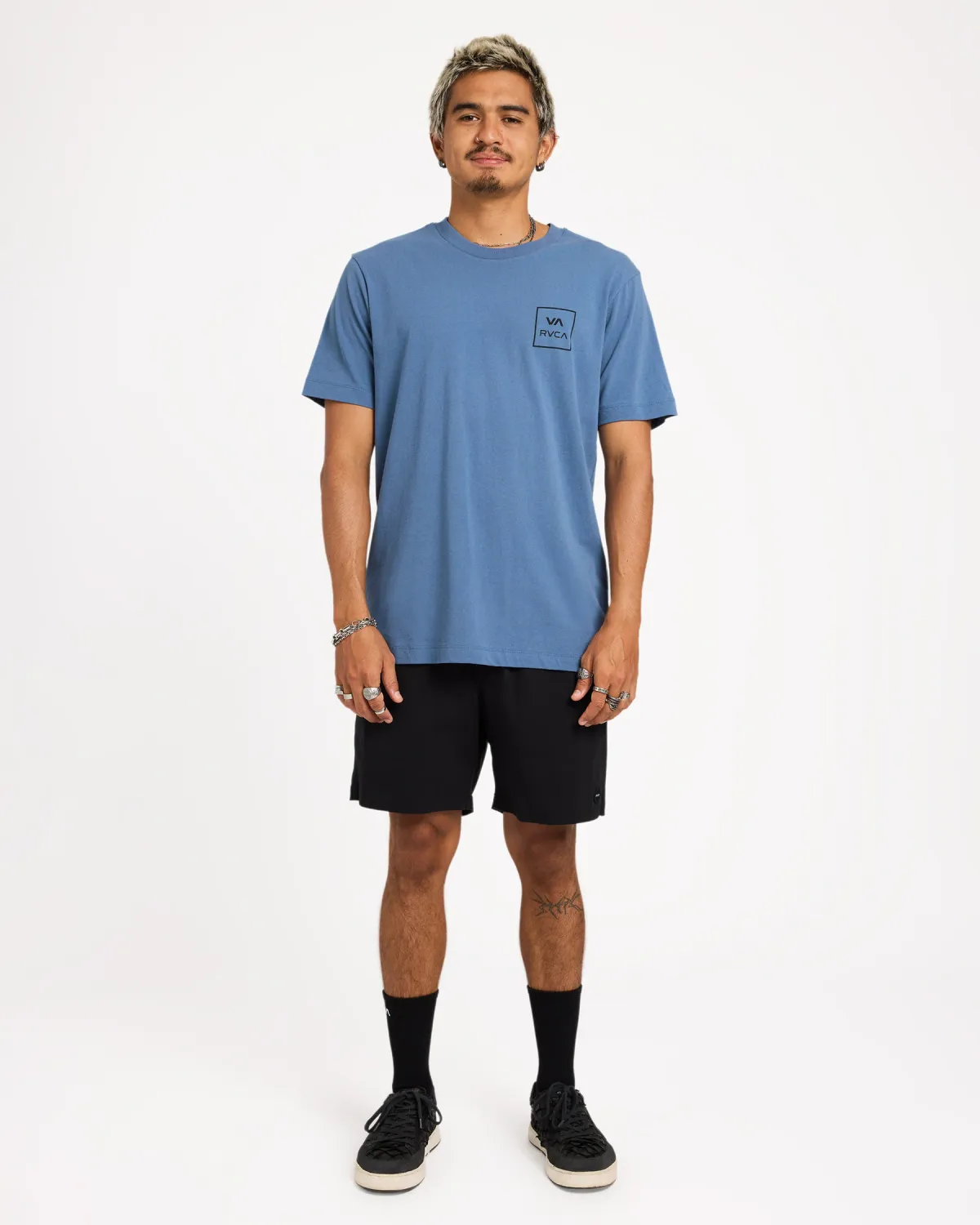 RVCA MENS VA ALL THE WAYS SS TEE - VINTAGE NAVY