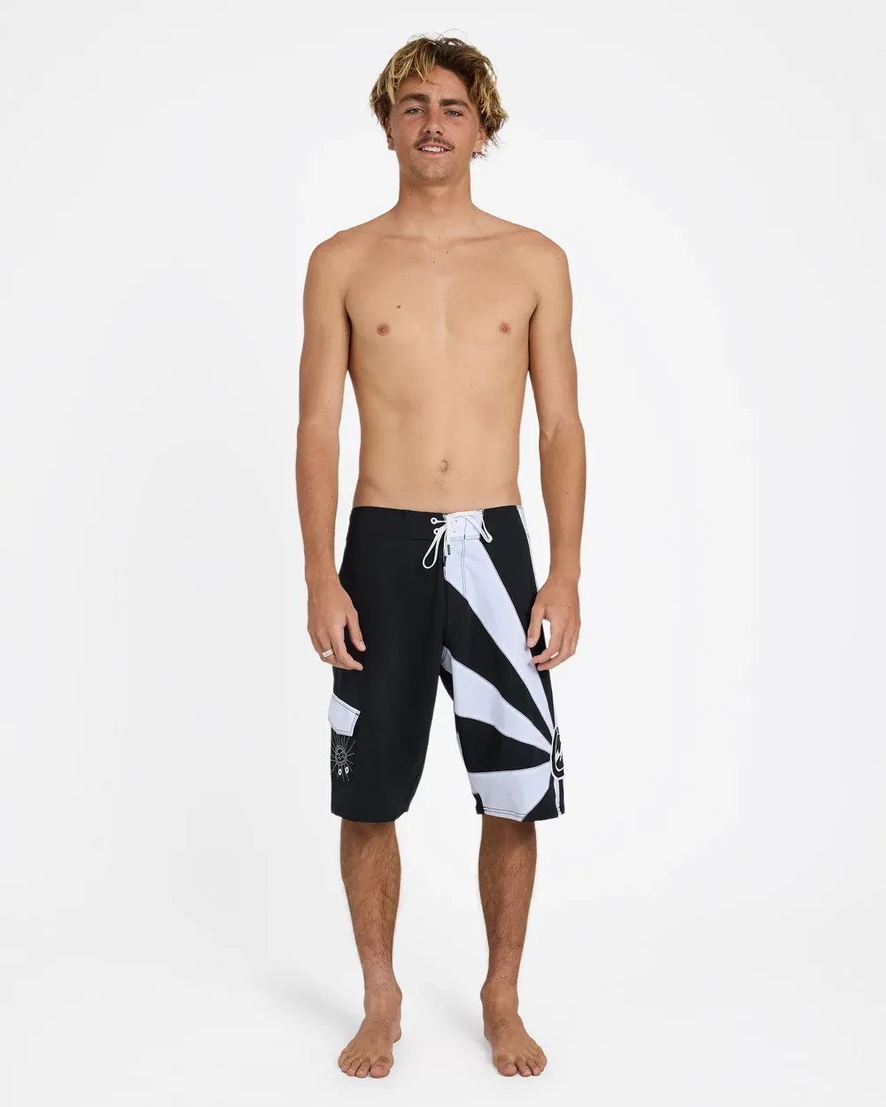 BILLABONG MENS AI RISING SUN PRO BOARDSHORT - BLACK / WHITE
